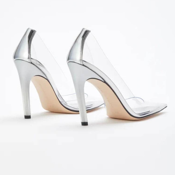 Good American Cinder-F*CKING-RELLA Pump In Glass Clear Size 10 New - Picture 4 of 15